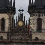 Notre-Dame de Týn depuis la tour de l'horloge