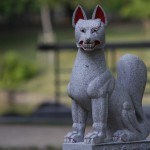Statue de renard dans les jardins du Todai-ji